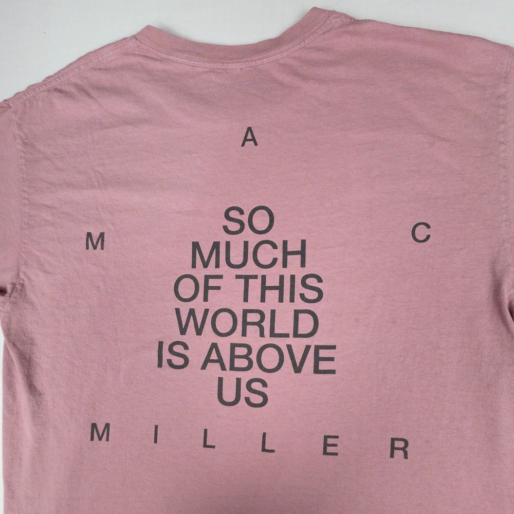 Mac Miller So Much Of This World Is Above Us T-Shirt XL Pink Graphic Cotton Mens